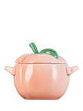 Le Creuset stoneware petite casserole peach 580ml, imported from the UK