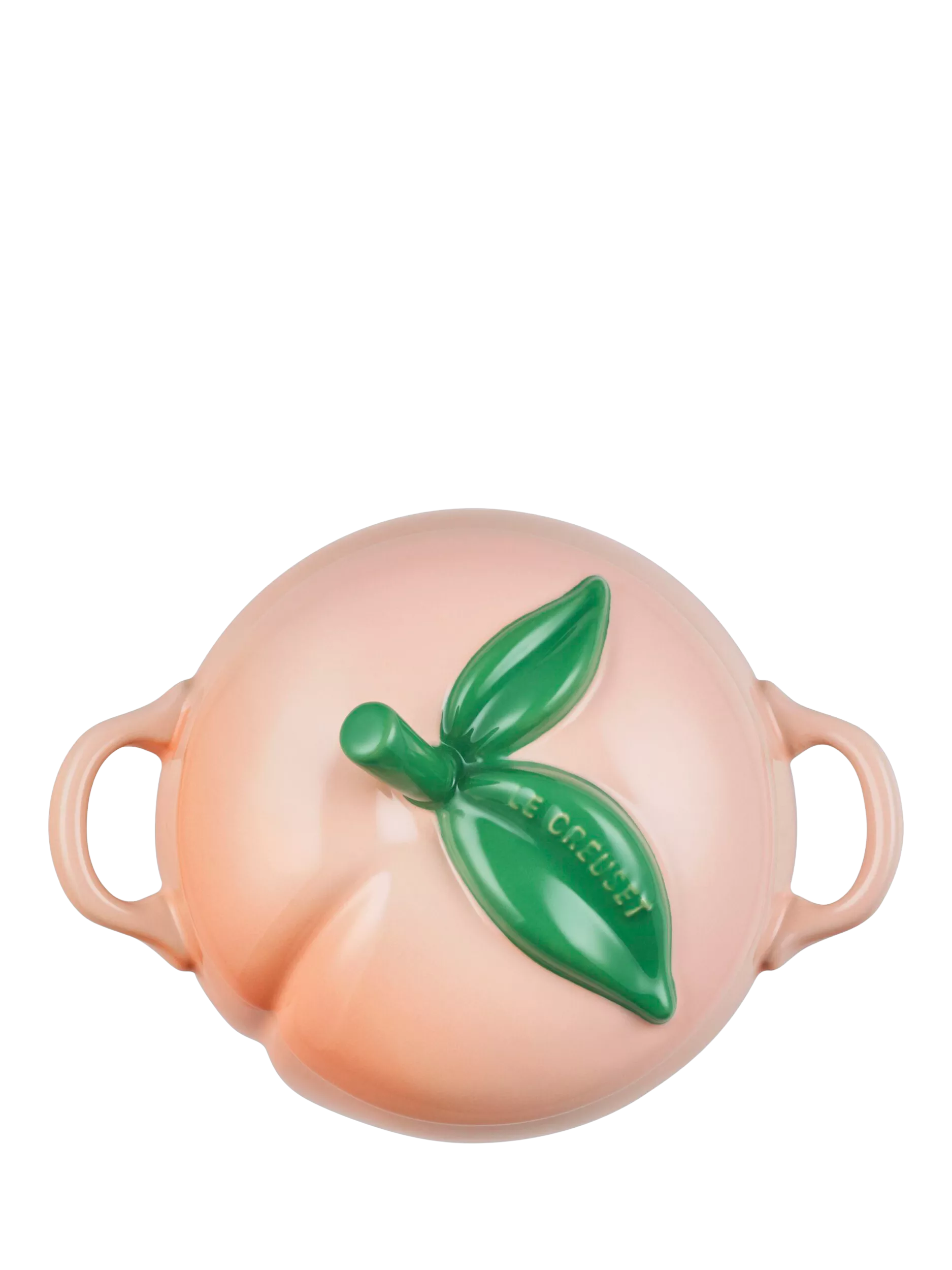 Le Creuset stoneware petite casserole peach 580ml, imported from the UK