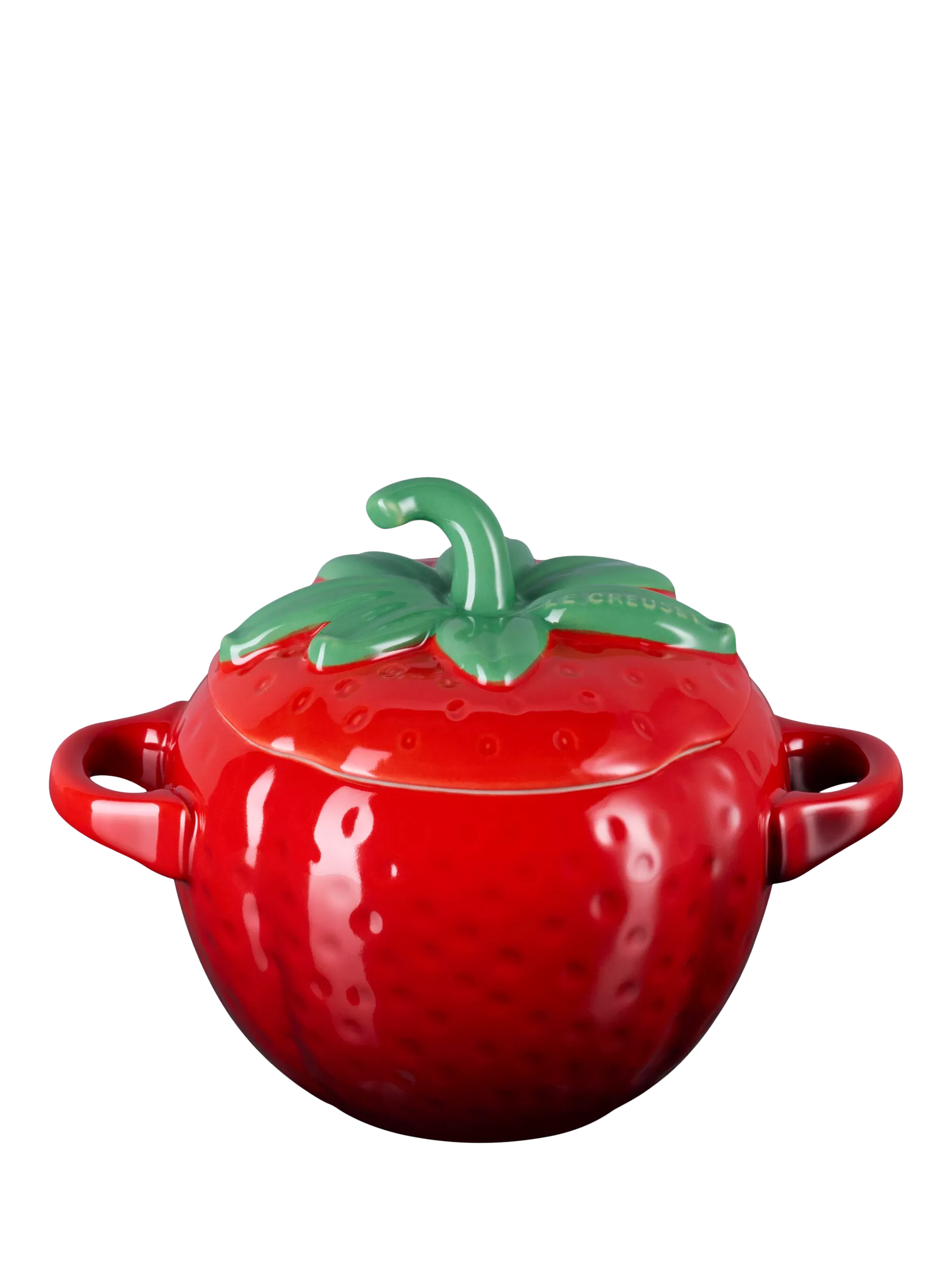 Le Creuset stoneware strawberry petite casserole Cerise (British brand)