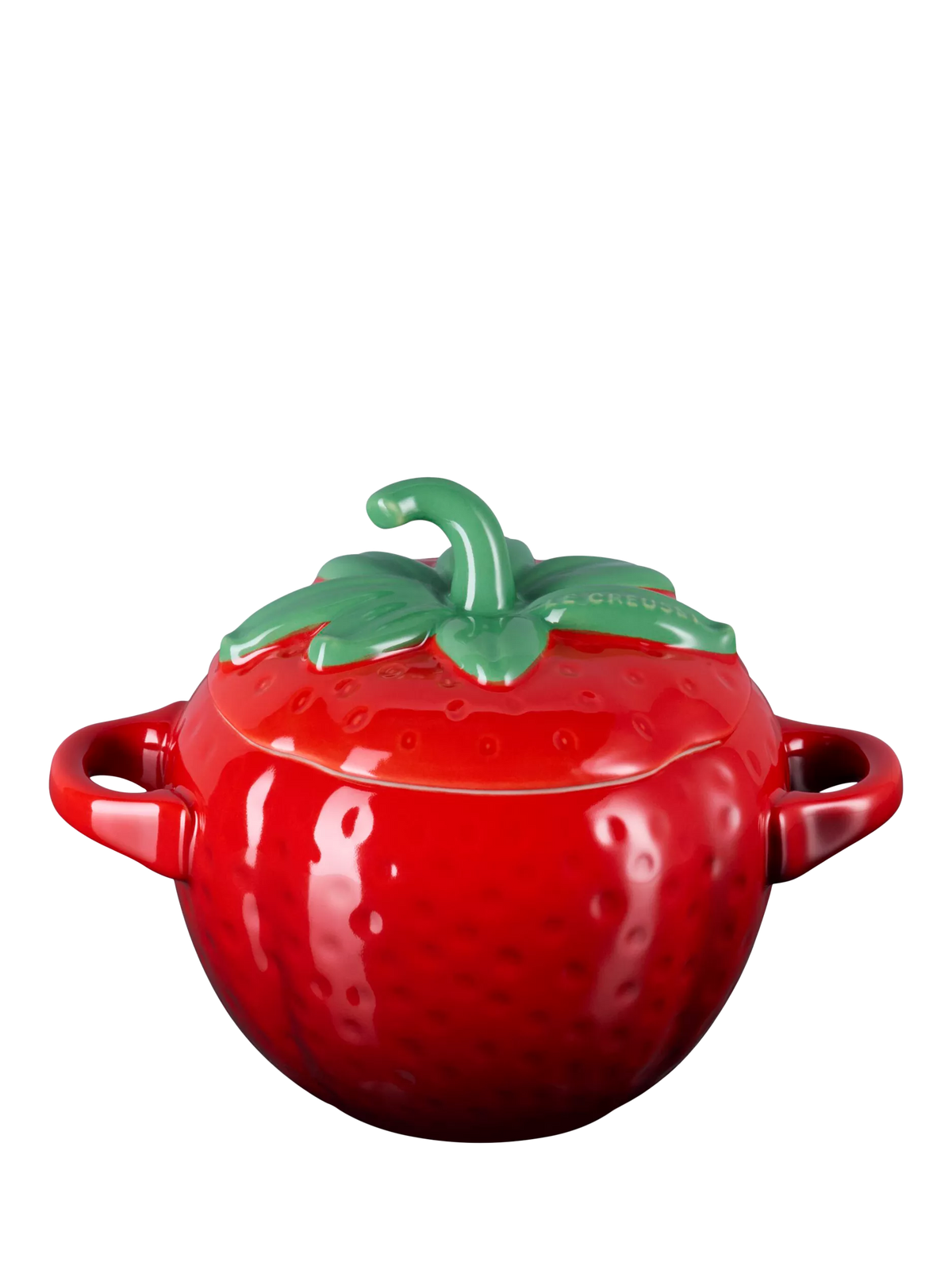 Le Creuset stoneware strawberry petite casserole Cerise (British brand)