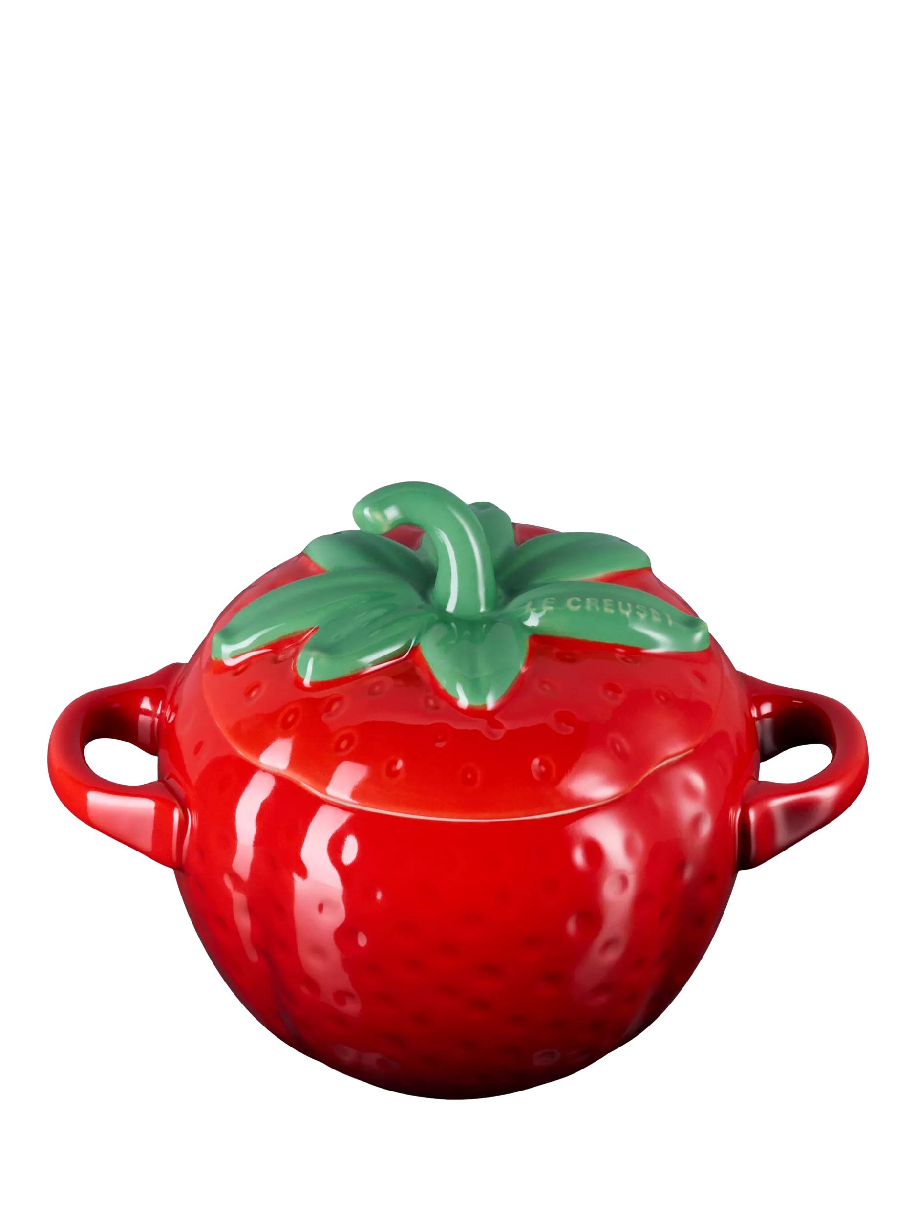 Le Creuset stoneware strawberry petite casserole Cerise (British brand)