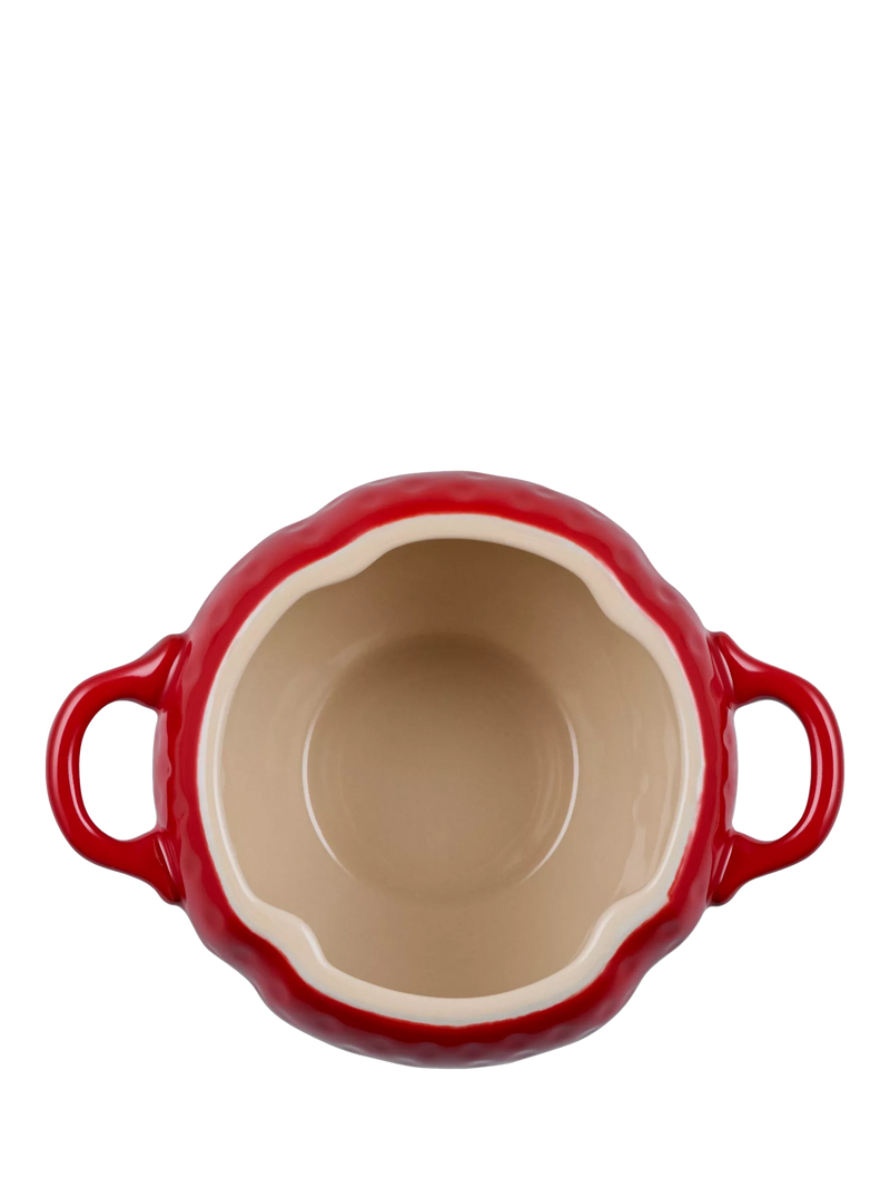 Le Creuset stoneware strawberry petite casserole Cerise (British brand)