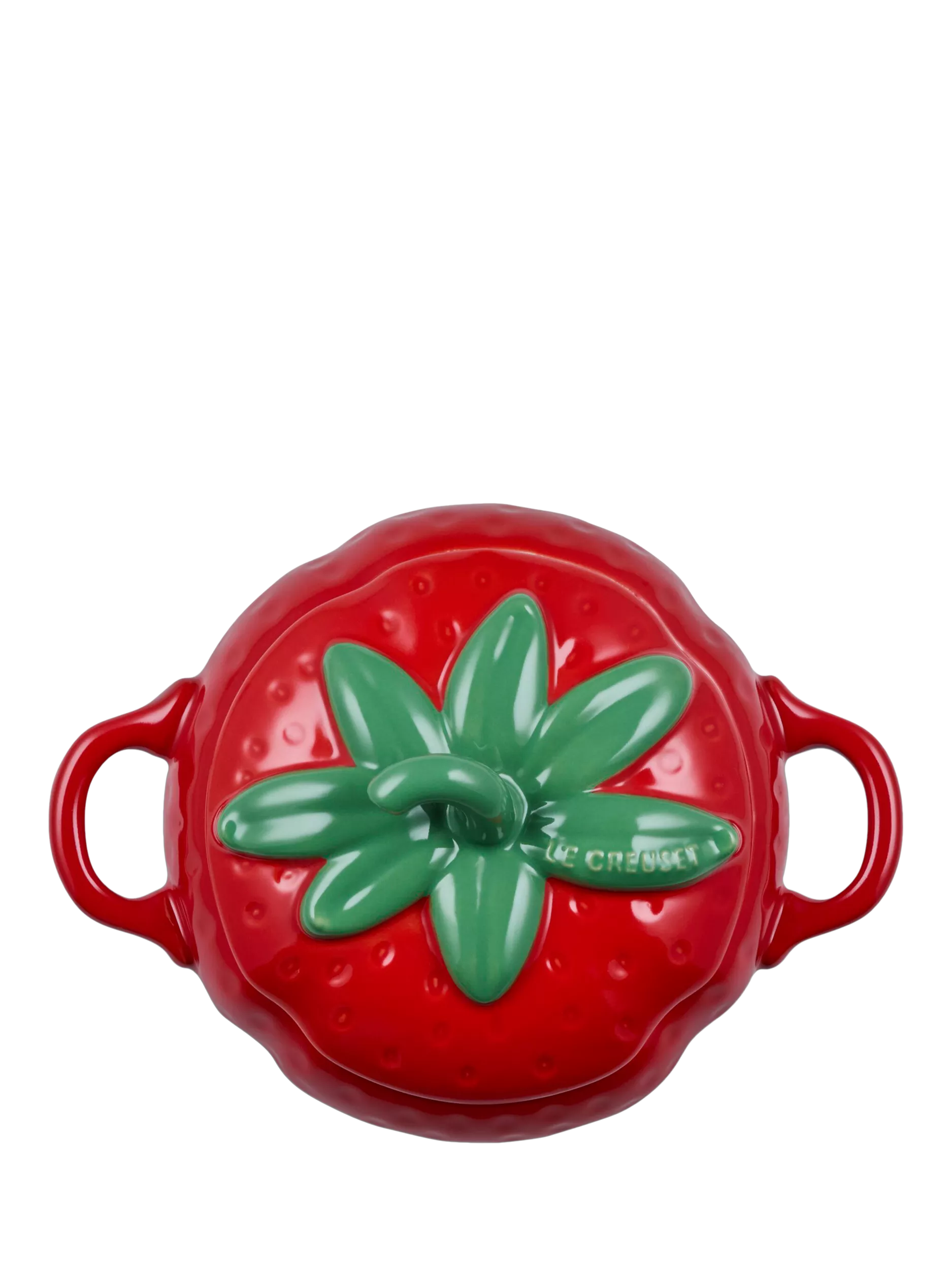 Le Creuset stoneware strawberry petite casserole Cerise (British brand)