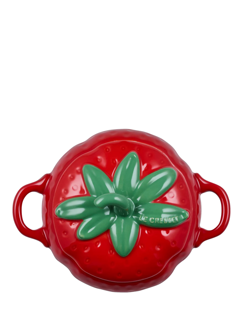 Le Creuset stoneware strawberry petite casserole Cerise (British brand)