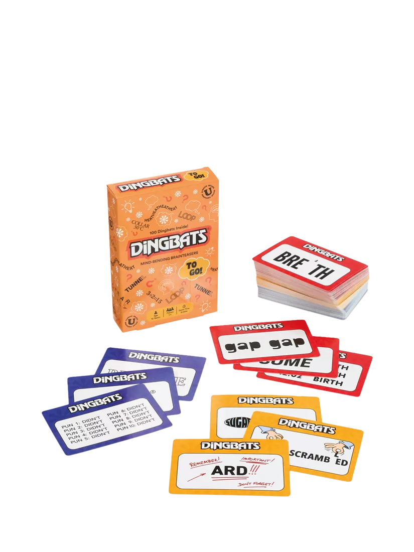 Gibsons Dingbats To Go puzzle game with 100 cards (British brand)