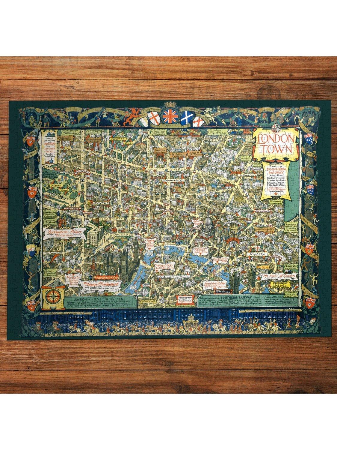 Gibsons vintage London map jigsaw puzzle 1000 pieces, imported from the UK