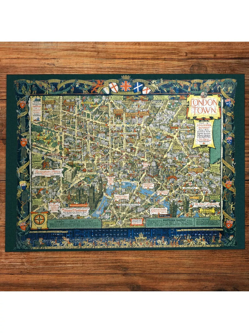 Gibsons vintage London map jigsaw puzzle 1000 pieces, imported from the UK