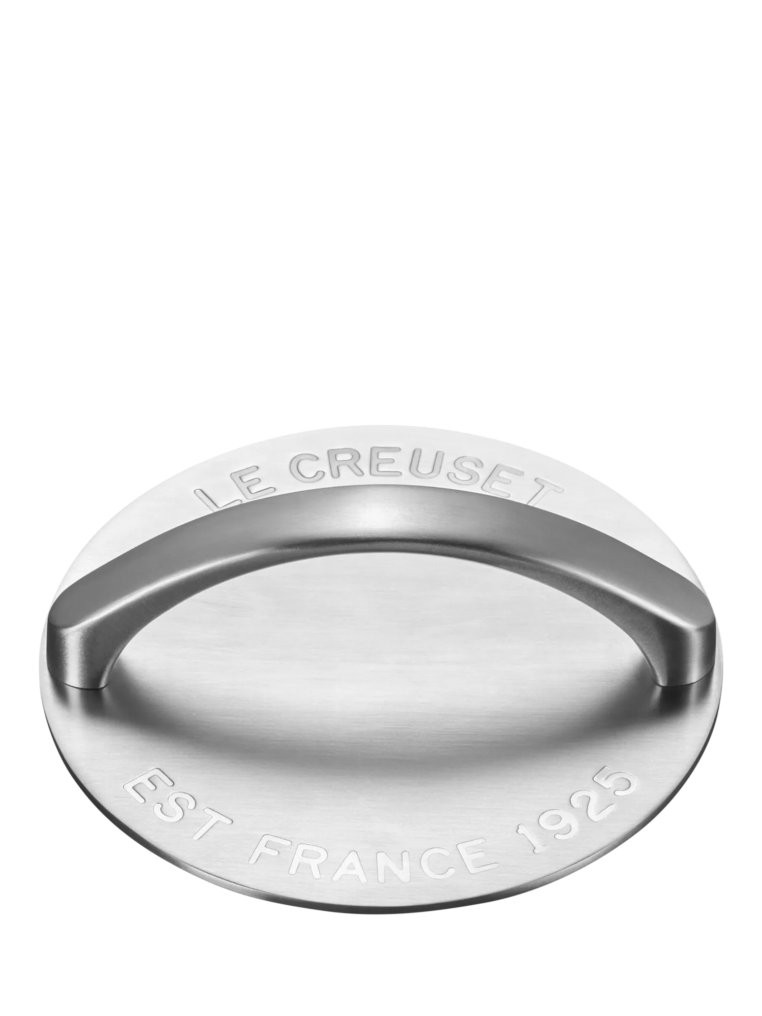 Le Creuset stainless steel BBQ press 18cm, imported from the UK