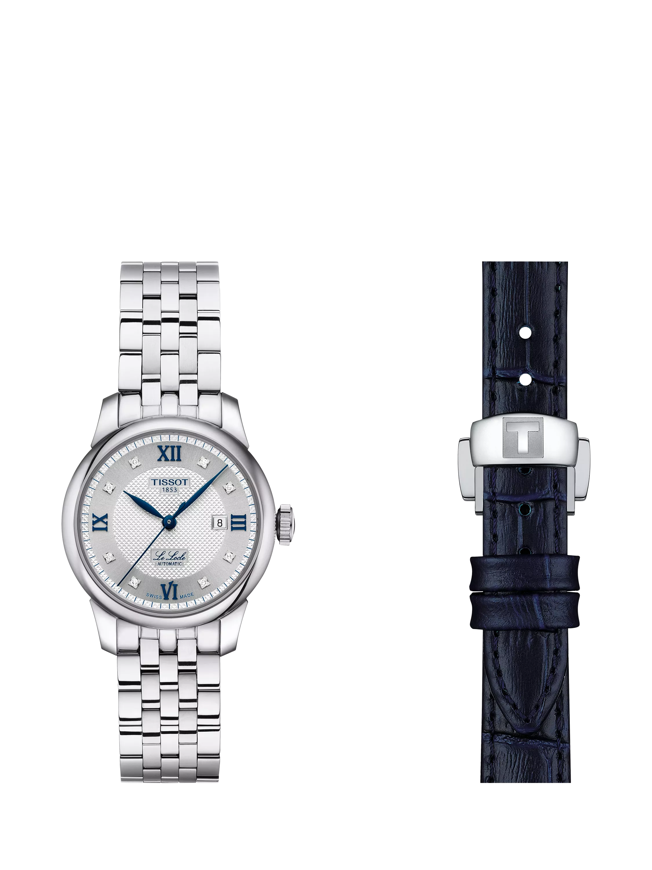 Tissot Le Locle automatic diamond watch silver dial bracelet strap, UK version