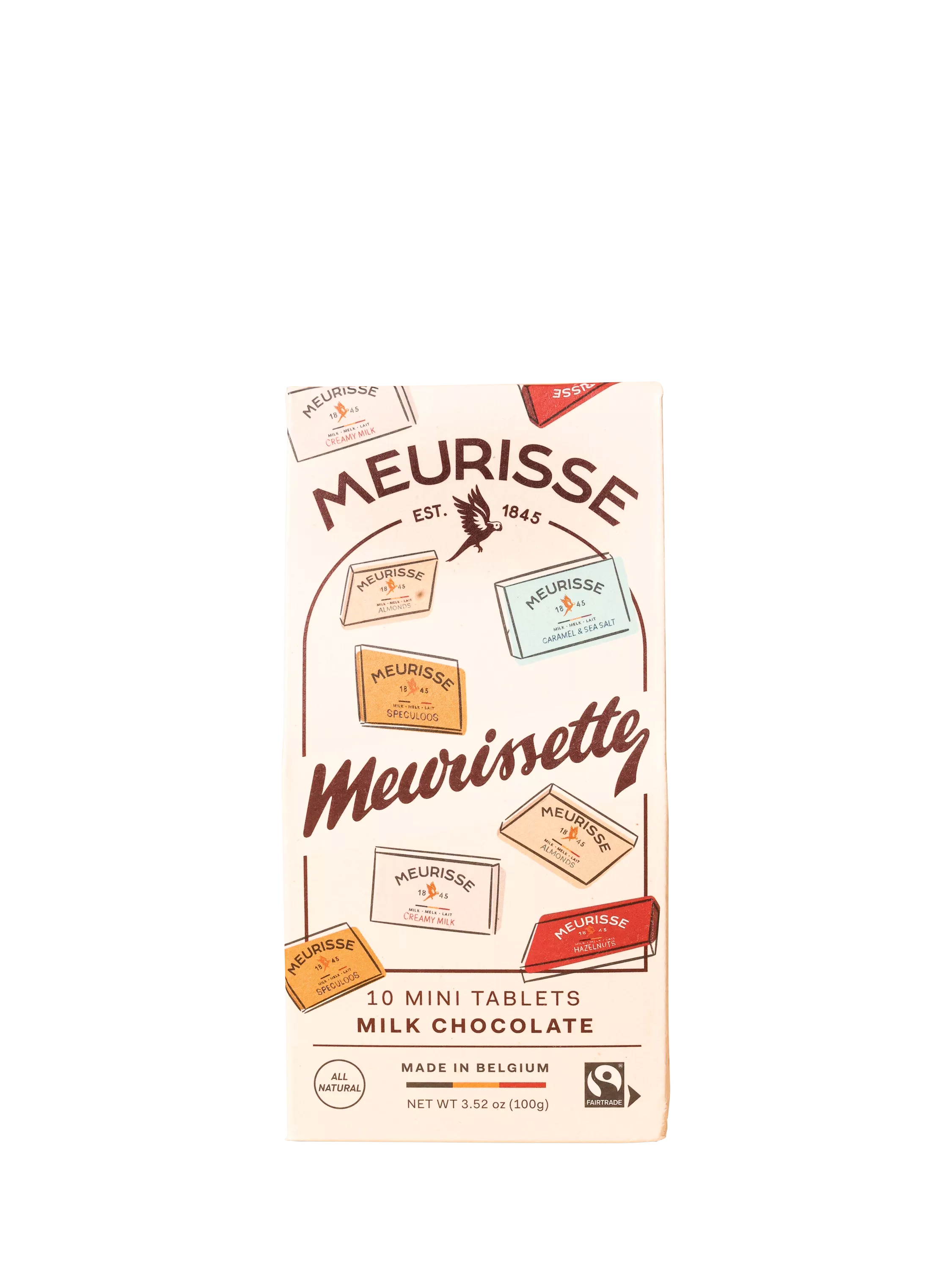 Meurisse milk chocolate selection 100g (British brand)