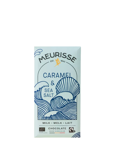 John Lewis Meurisse Milk Chocolate Caramel & Sea Salt Chocolate Bar, 100g- Buy online at McGrocer
