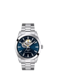 Tissot Powermatic Open Heart watch blue dial bracelet - British product