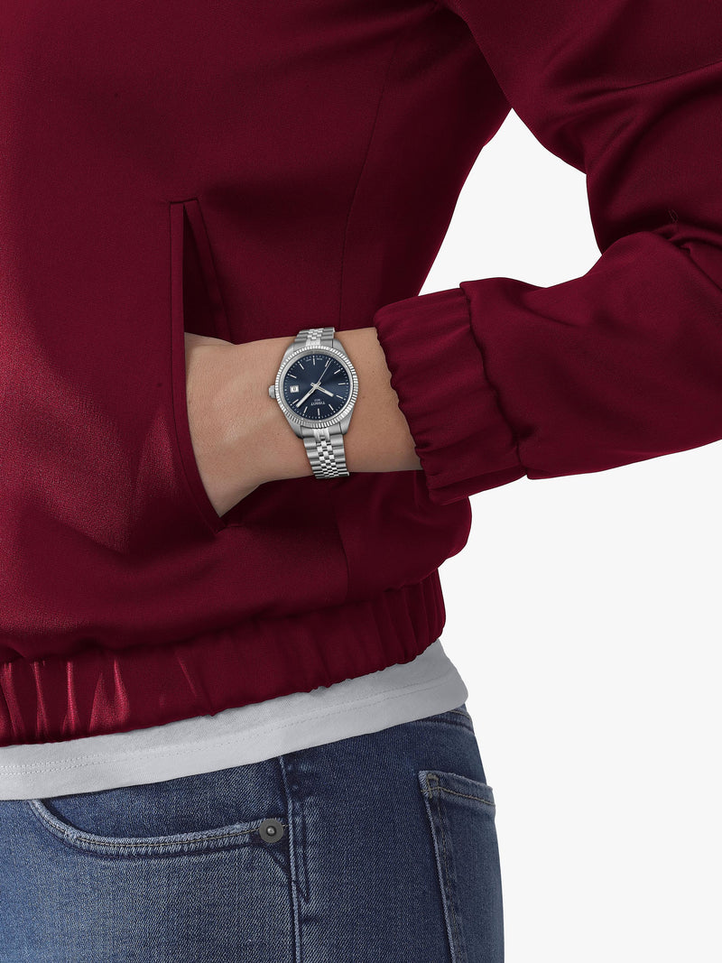 Tissot women's Ballade blue dial watch 34mm, UK version