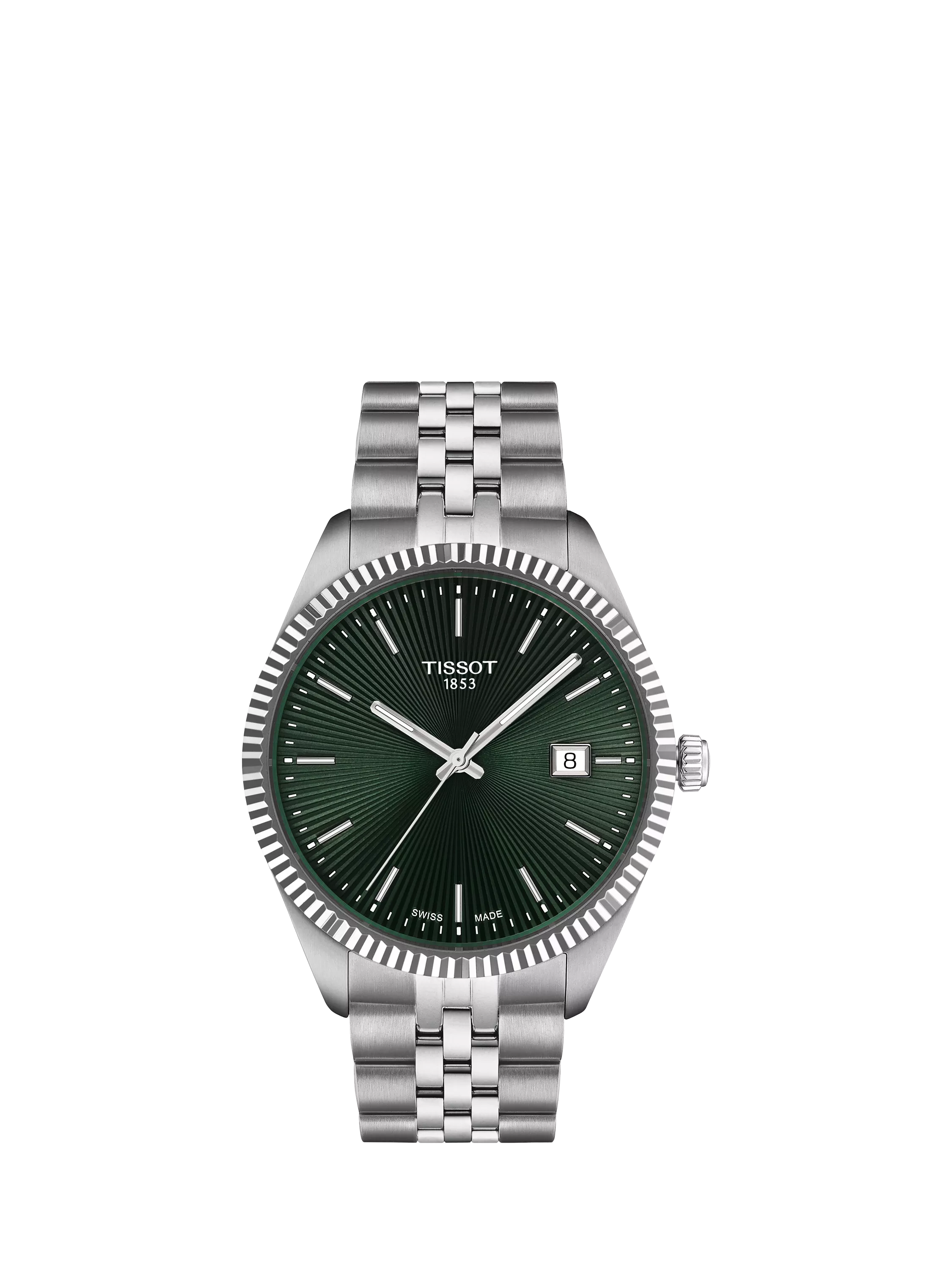 Tissot Ballade men's watch green dial stainless steel strap - British product
