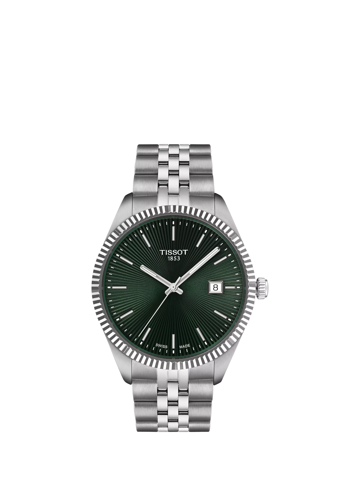 Tissot Ballade men's watch green dial stainless steel strap - British product
