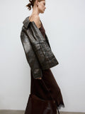 Mango Antonia shoulder bag dark brown with gold-tone hardware, UK version