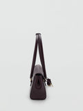 Mango dark red faux leather bowling bag, UK version