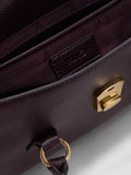 Mango dark red faux leather bowling bag, UK version