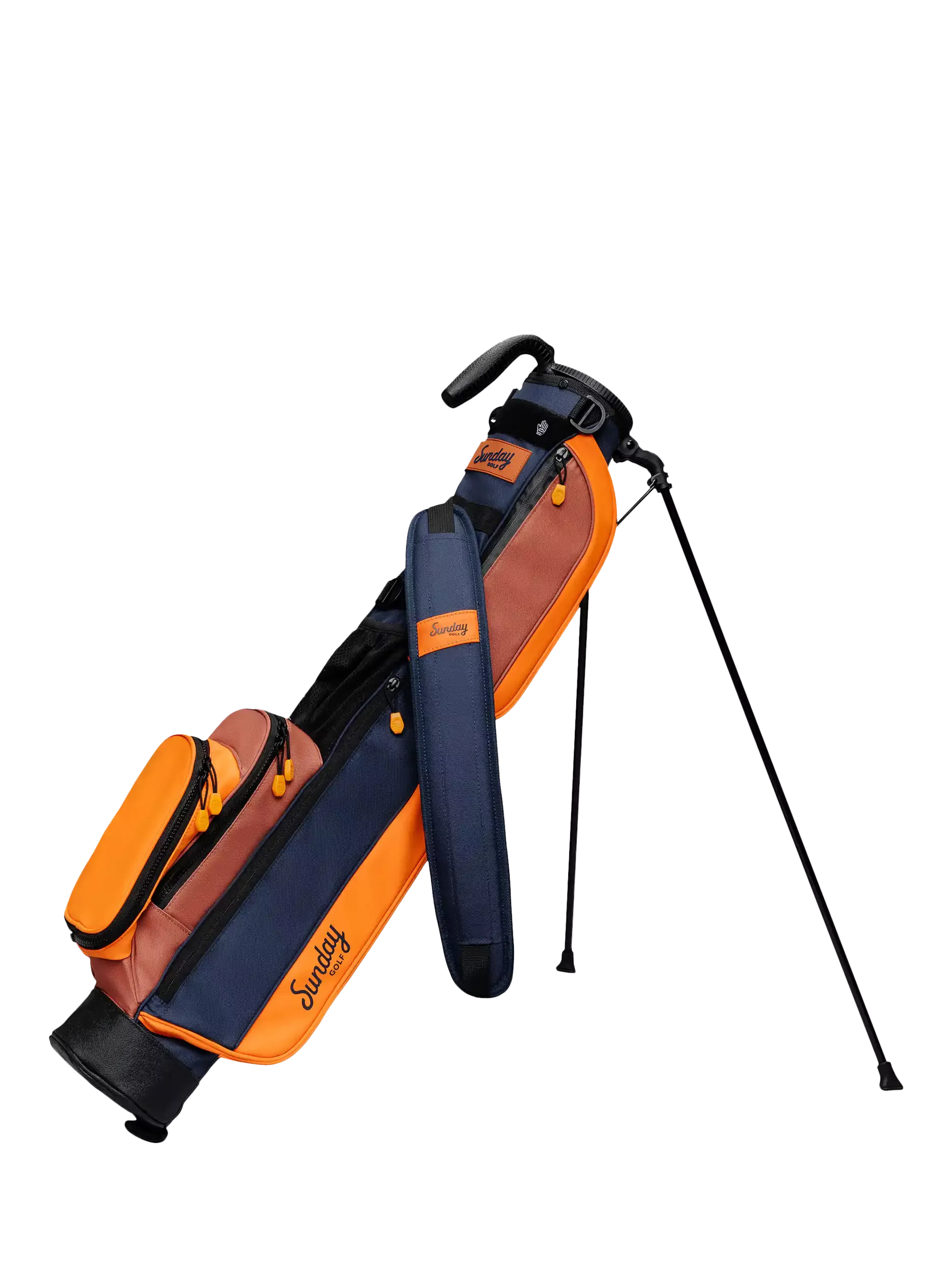 Sunday Golf Golf Bag with Stand, Orange Black