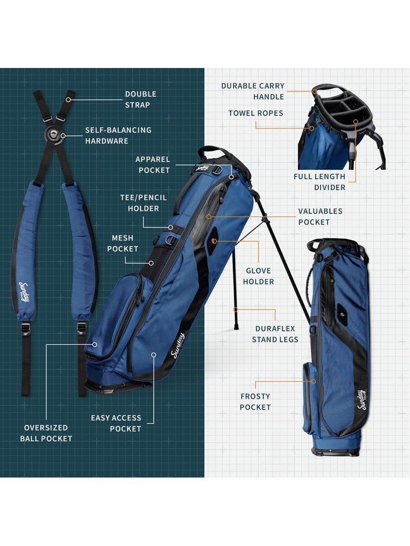 Sunday Golf El Camino golf bag lightweight design, imported from the UK