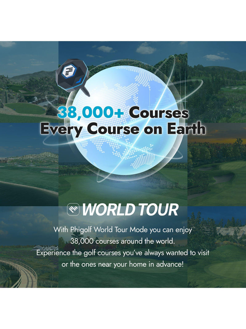 Phigolf Flex indoor golf simulator device, imported from the UK