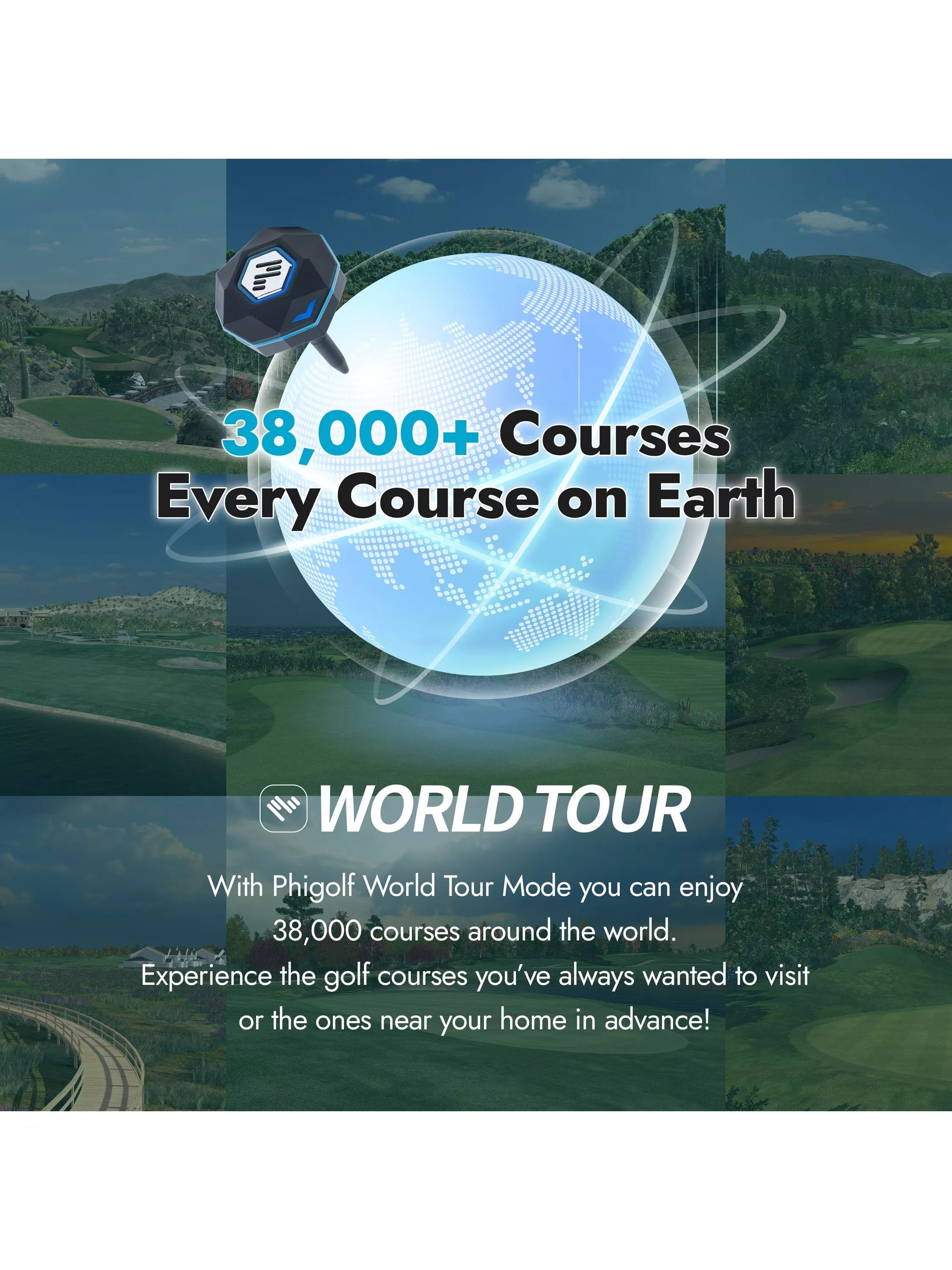 Phigolf Flex indoor golf simulator device, imported from the UK