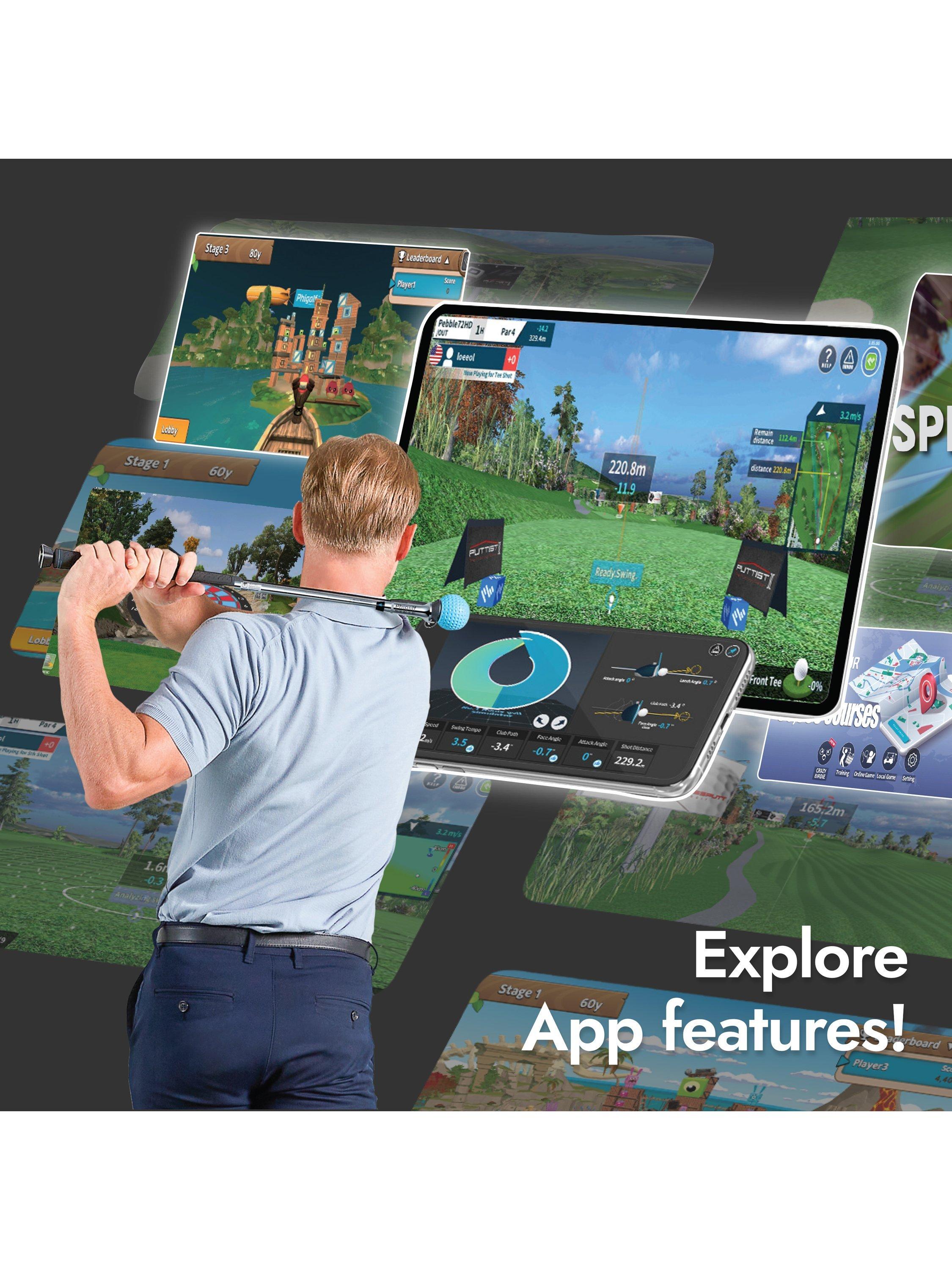 Phigolf Flex indoor golf simulator device, imported from the UK