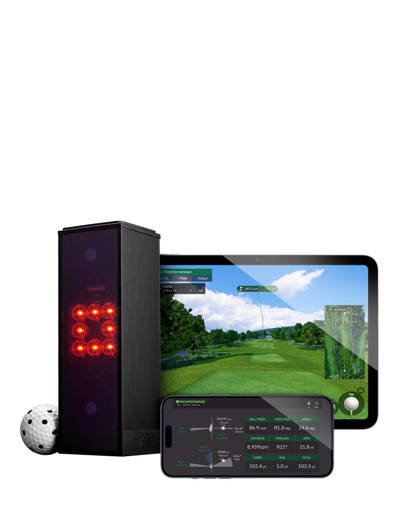 Square Golf indoor launch monitor with swing stick - British product