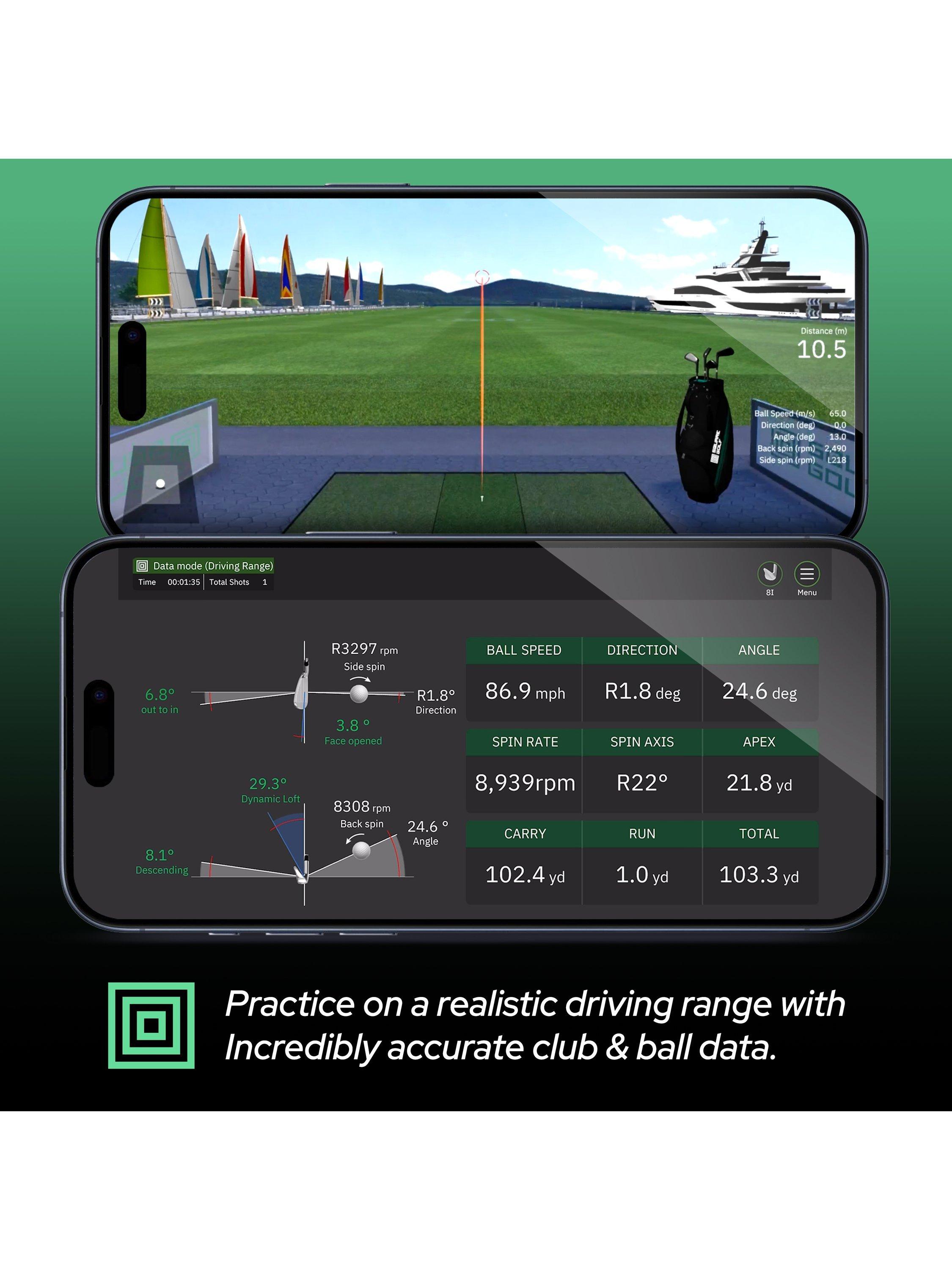Square Golf indoor launch monitor with swing stick - British product