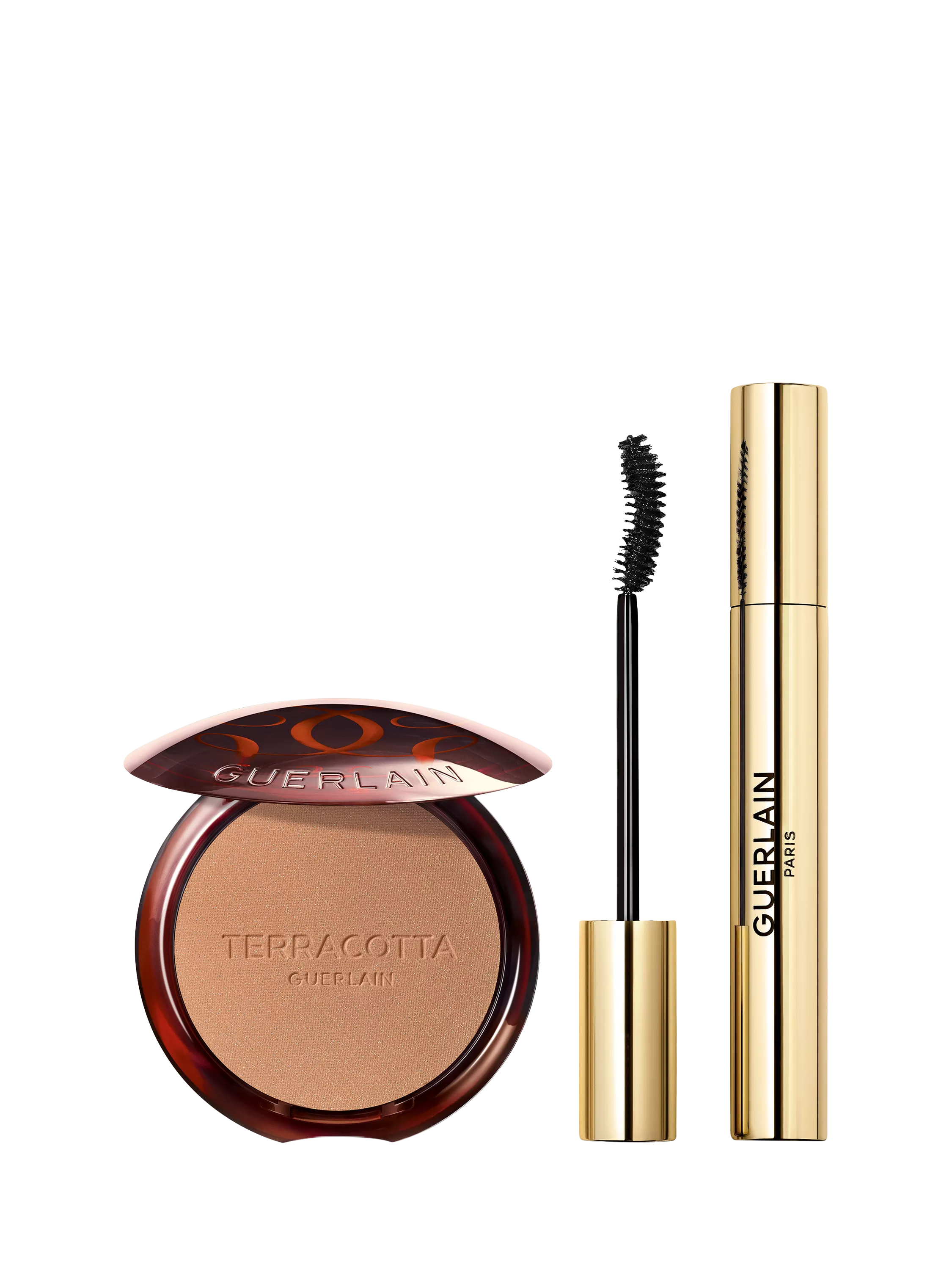 Guerlain Terracotta bronzing powder and Noir G mascara gift set - British product