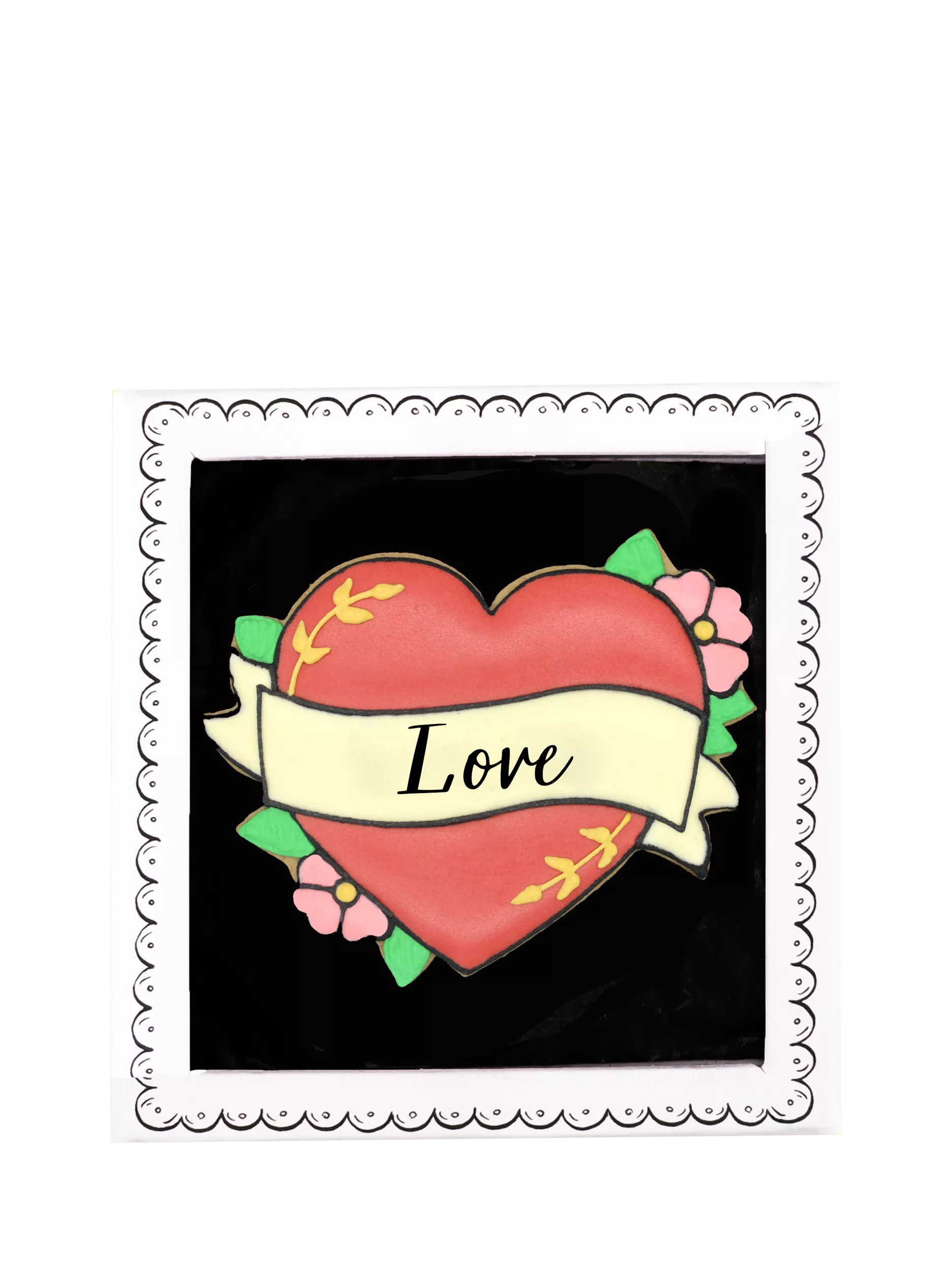 Biscuiteers love heart hand-iced biscuit 20g (British brand)