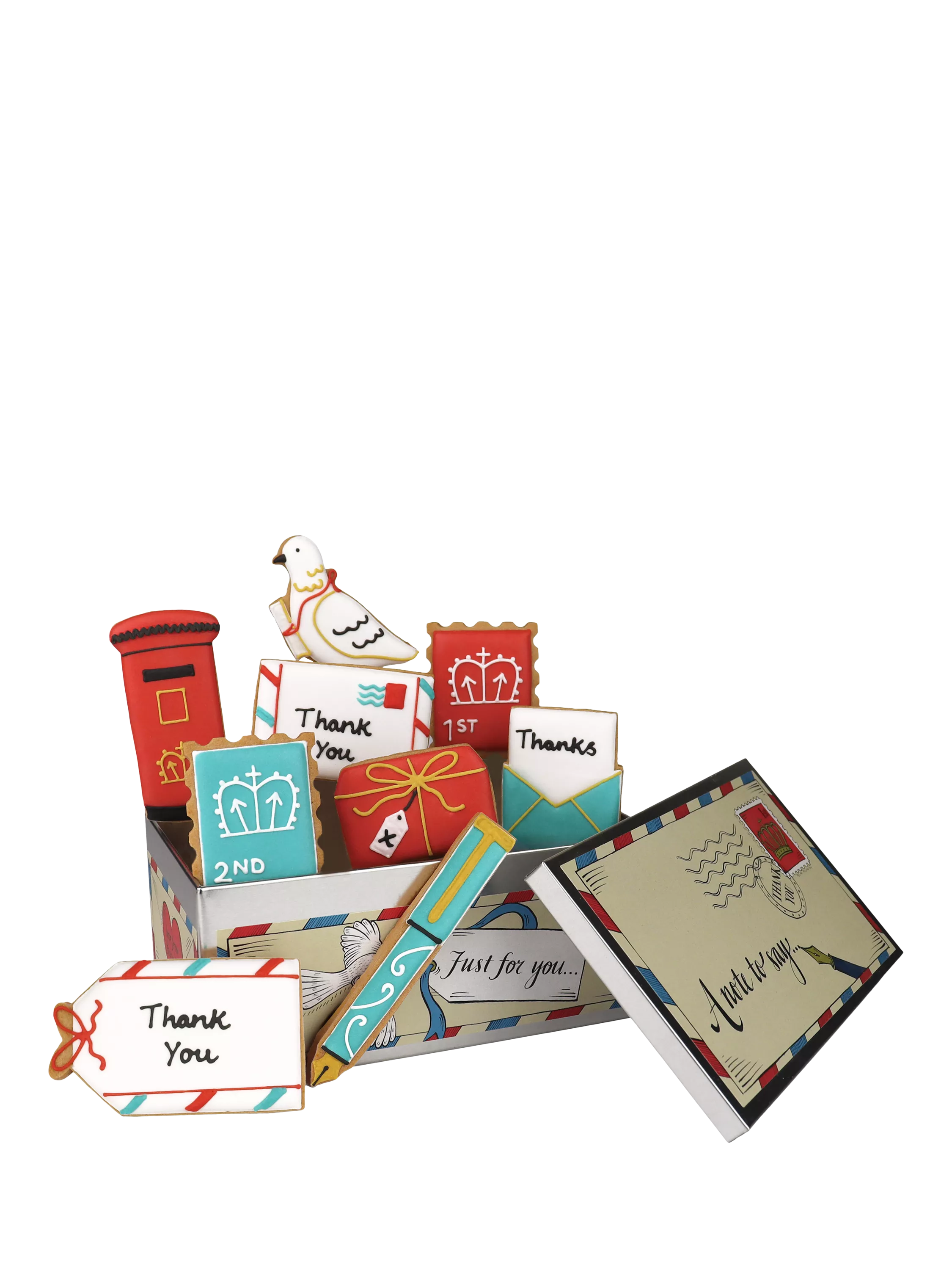 Biscuiteers hand-iced biscuits gift tin 130g, UK version