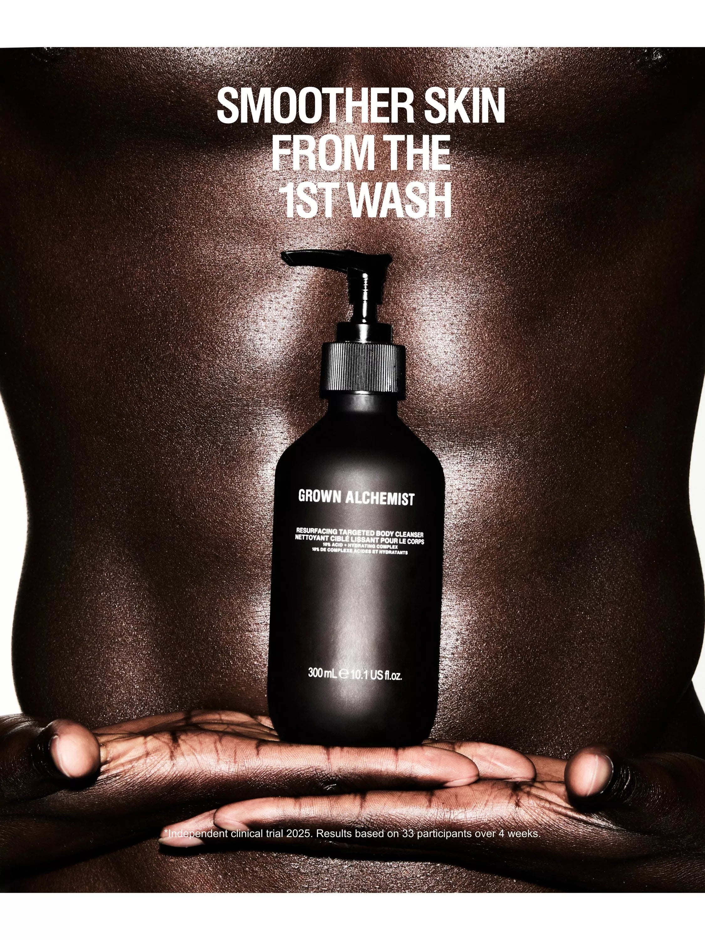 Grown Alchemist Resurfacing Body Cleanser 300ml, imported from the UK