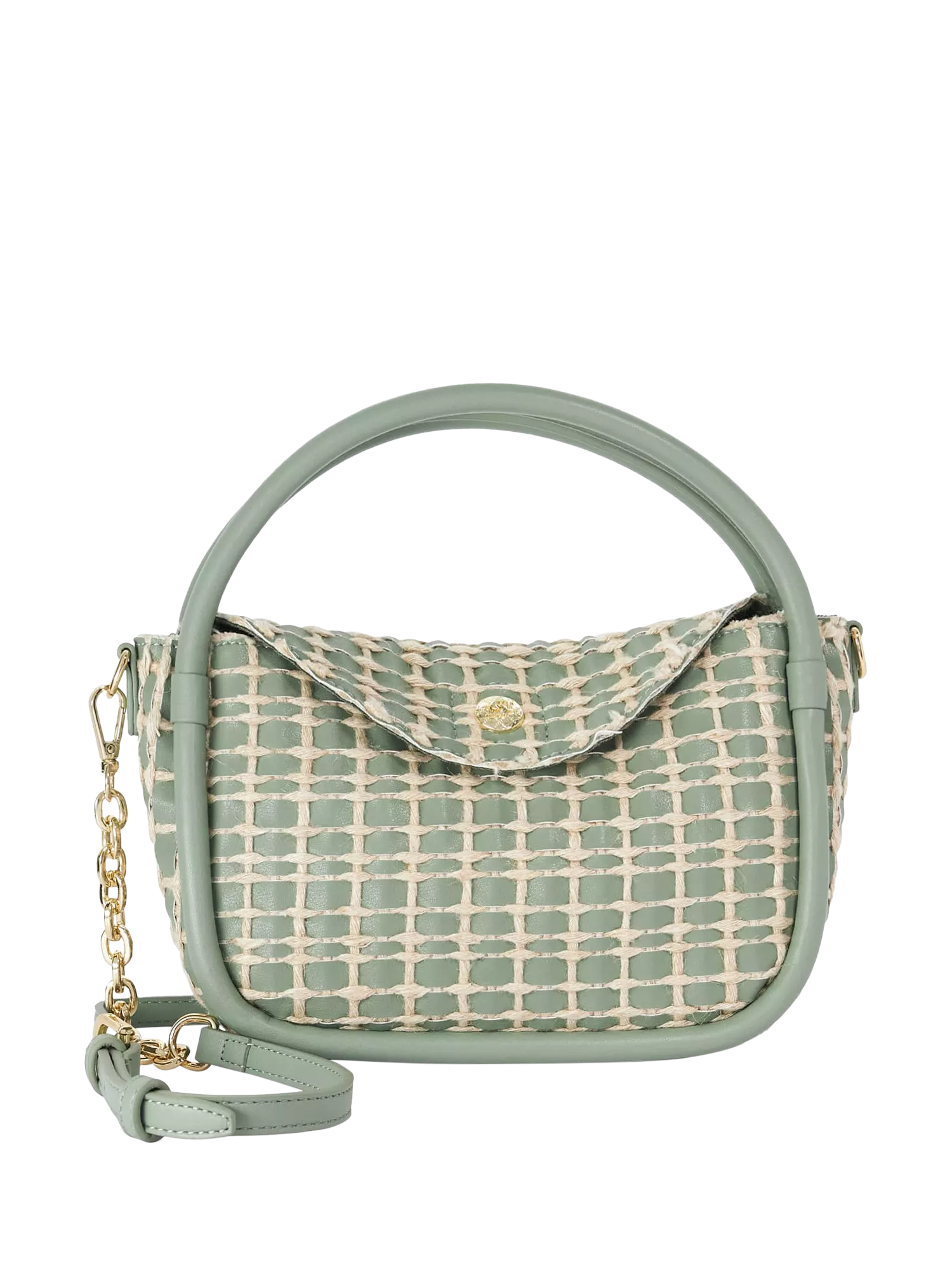 Dune London Dinideliberate Woven Grab Bag, Sage