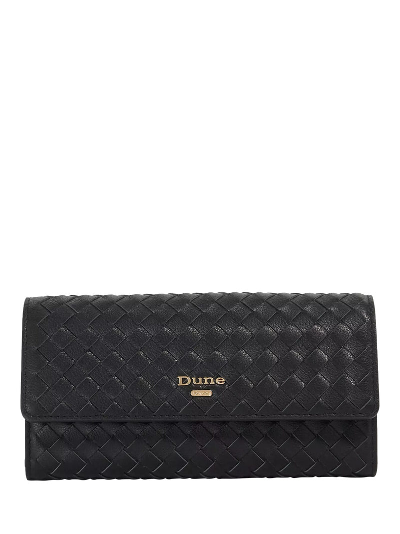 Dune London woven leather purse black - British product