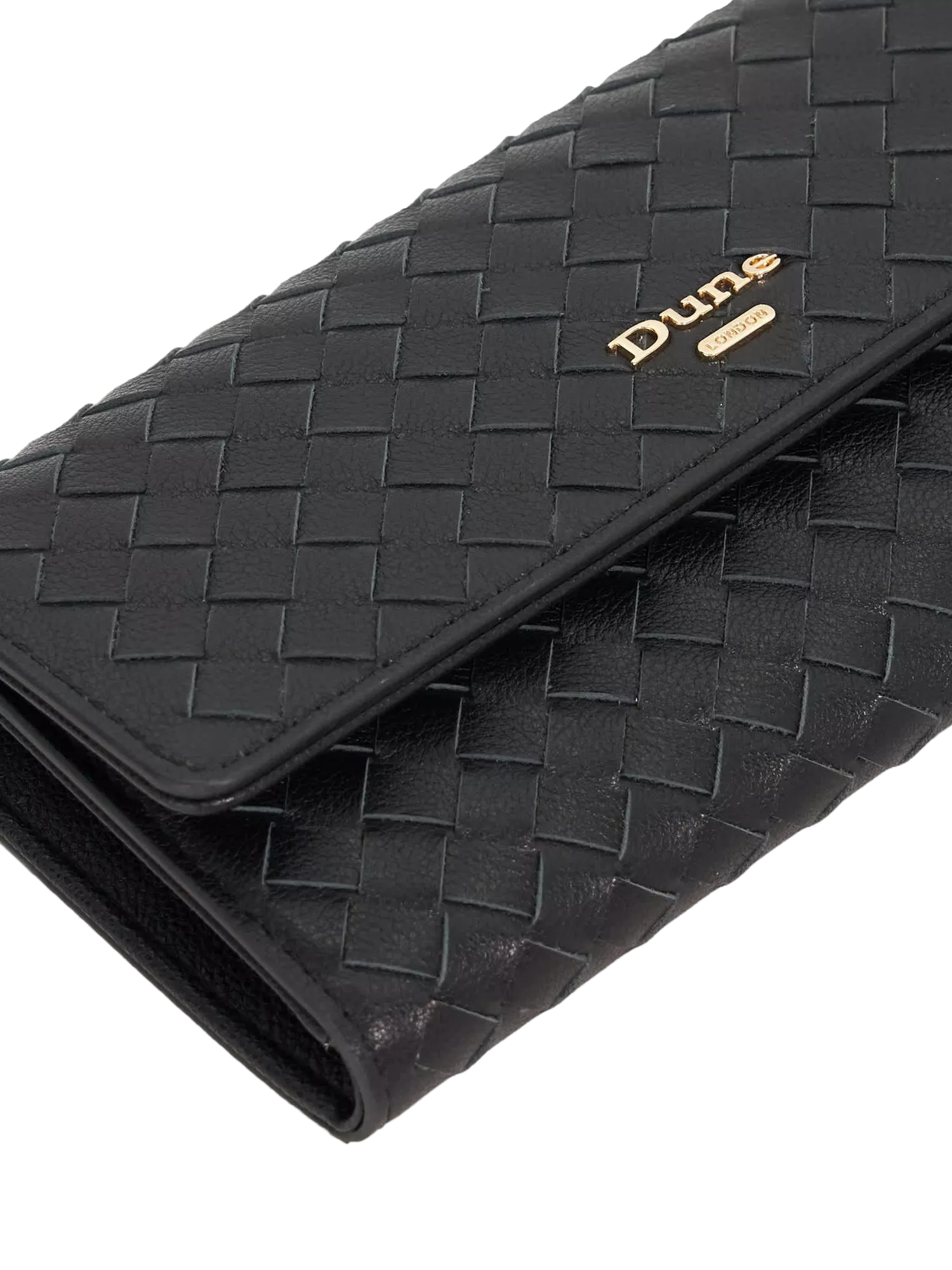 Dune London woven leather purse black - British product