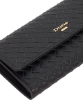 Dune London woven leather purse black - British product
