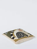 John Lewis cushion khaki green embroidered lemur 50x50cm, imported from the UK