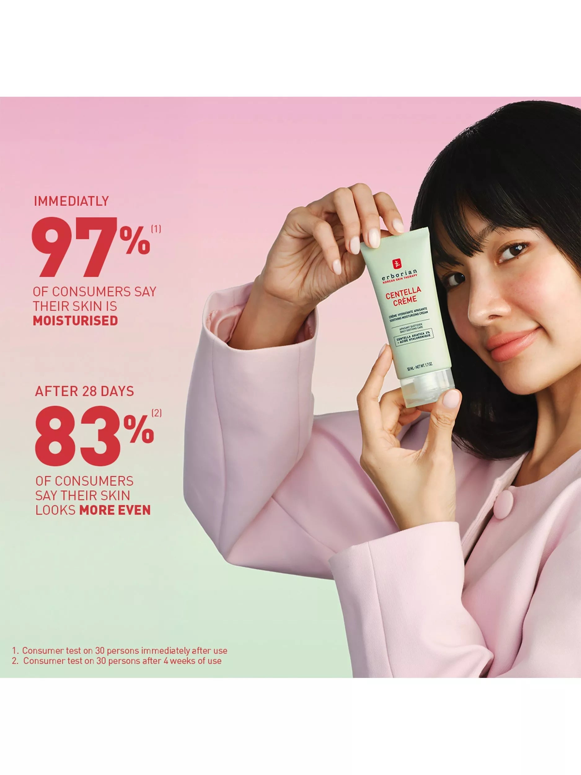 Erborian Centella Crème soothing moisturiser 50ml - British product