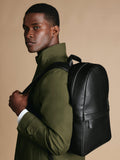 Charles Tyrwhitt grain leather black backpack, imported from the UK
