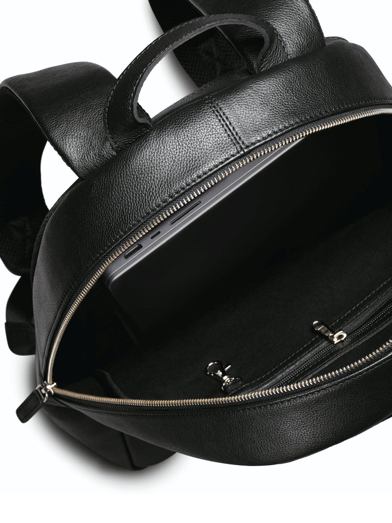 Charles Tyrwhitt grain leather black backpack, imported from the UK