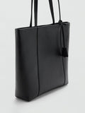 Mango Gracia tote bag black with snap button - British product