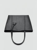 Mango Gracia tote bag black with snap button - British product
