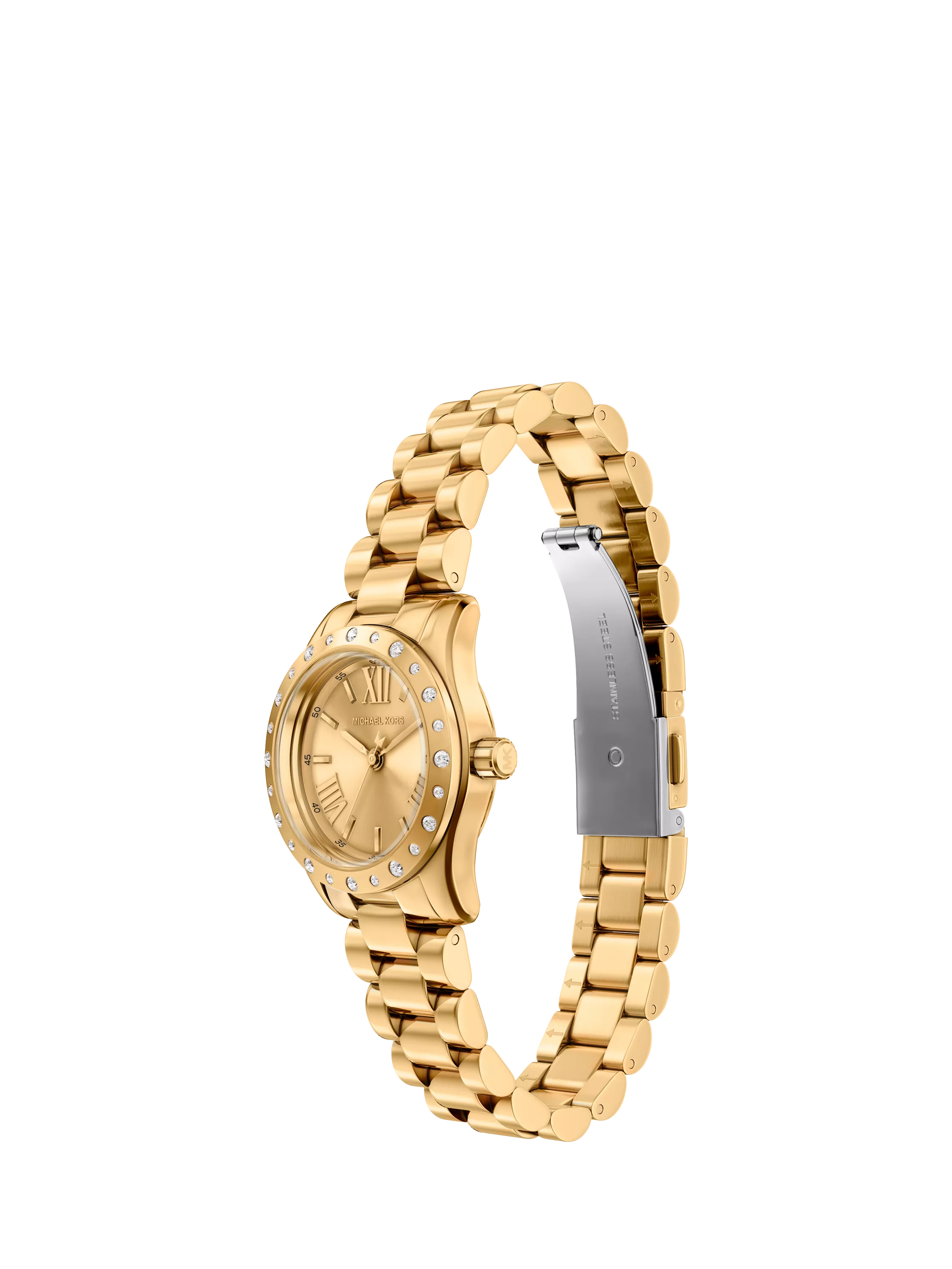 Michael Kors gold-tone watch set with pavé bracelet, UK version