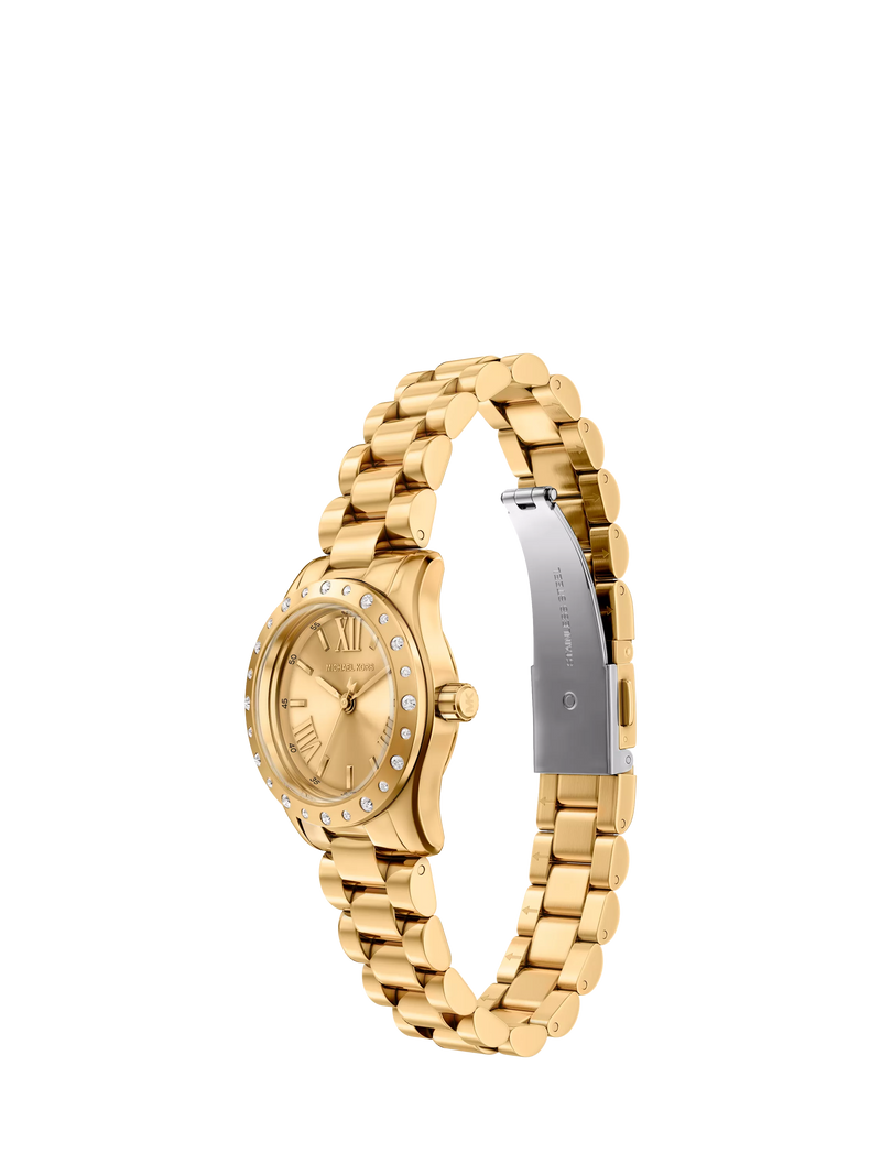 Michael Kors gold-tone watch set with pavé bracelet, UK version