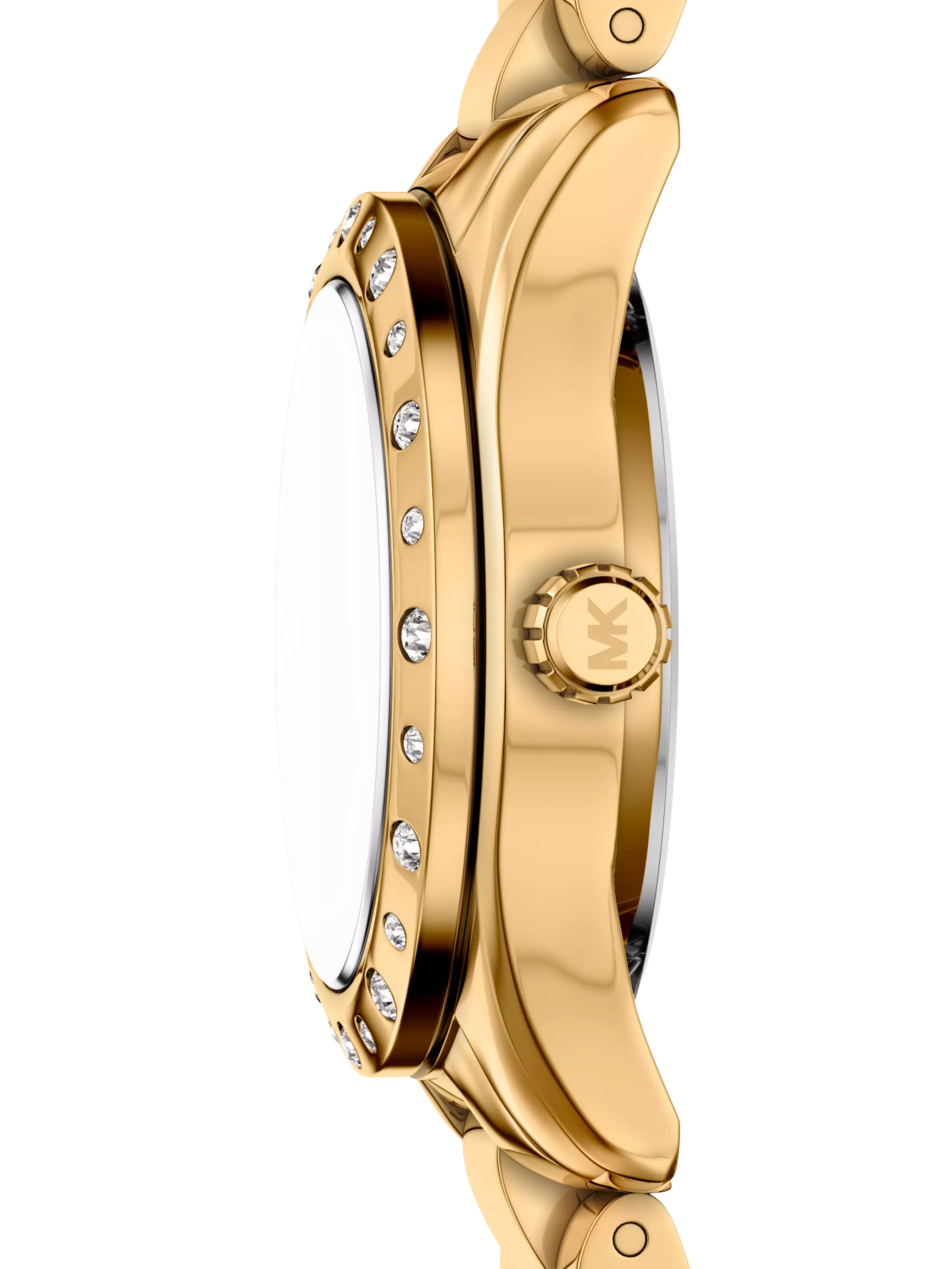Michael Kors gold-tone watch set with pavé bracelet, UK version