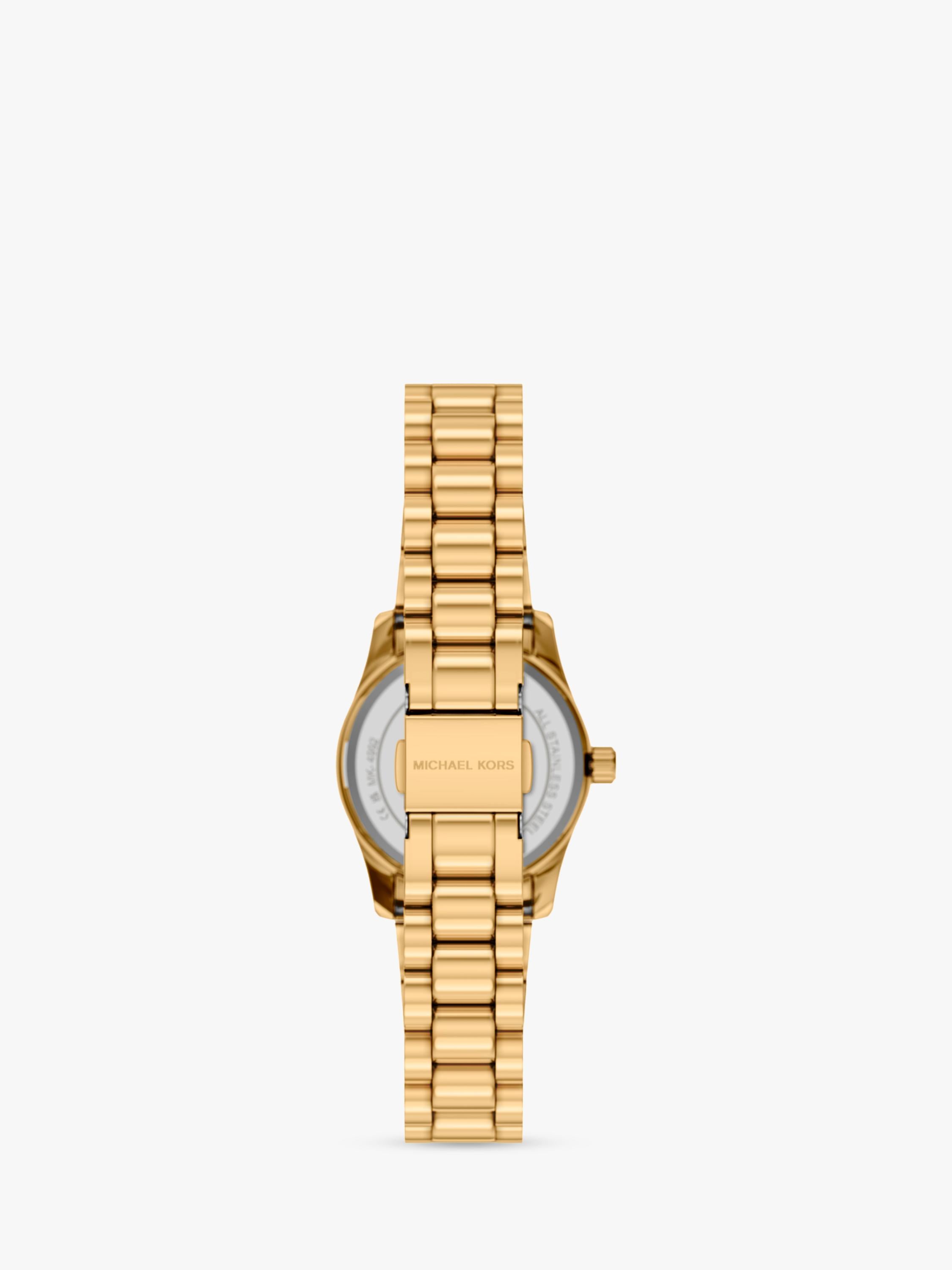 Michael Kors gold-tone watch set with pavé bracelet, UK version