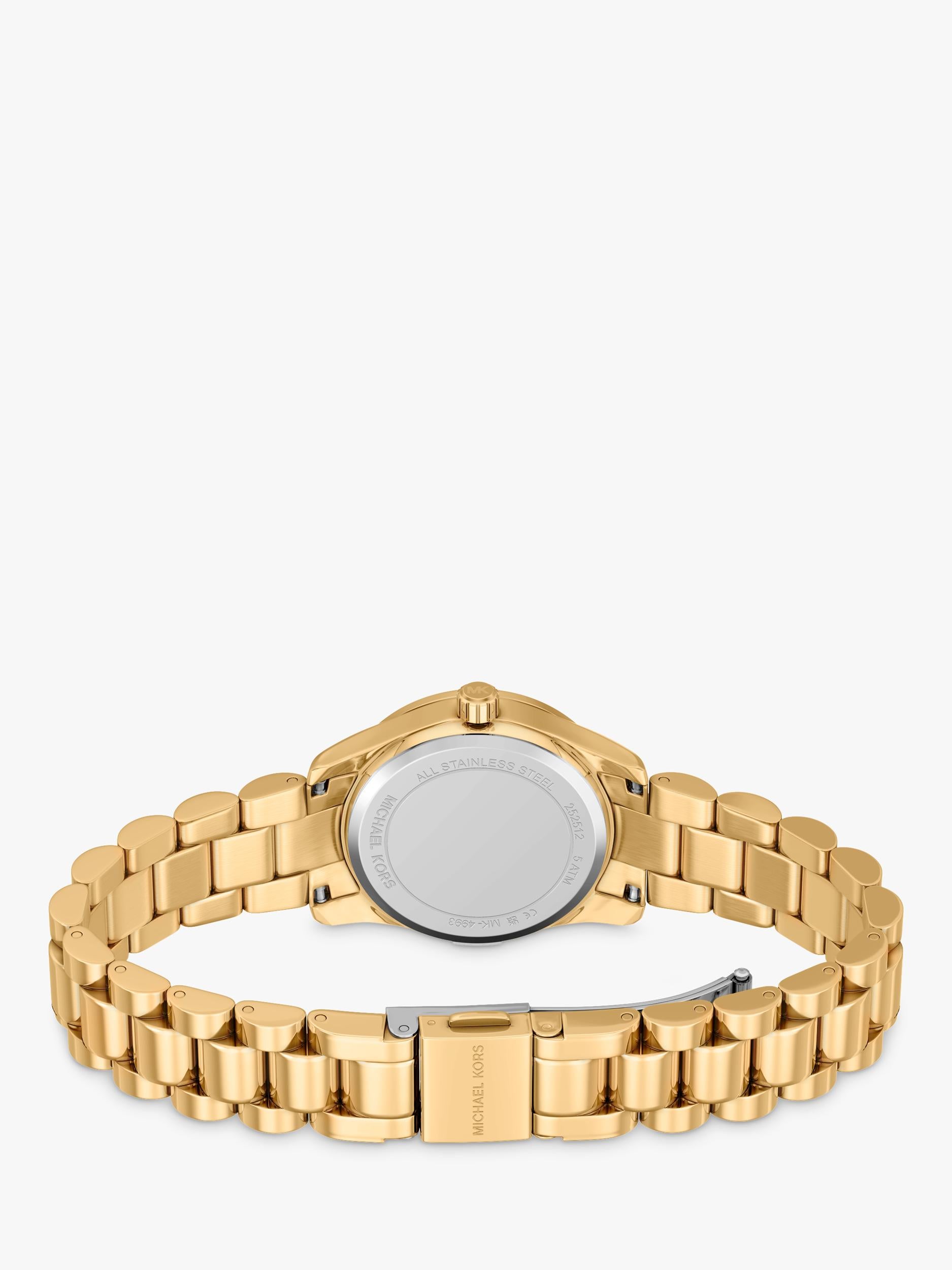 Michael Kors gold-tone watch set with pavé bracelet, UK version