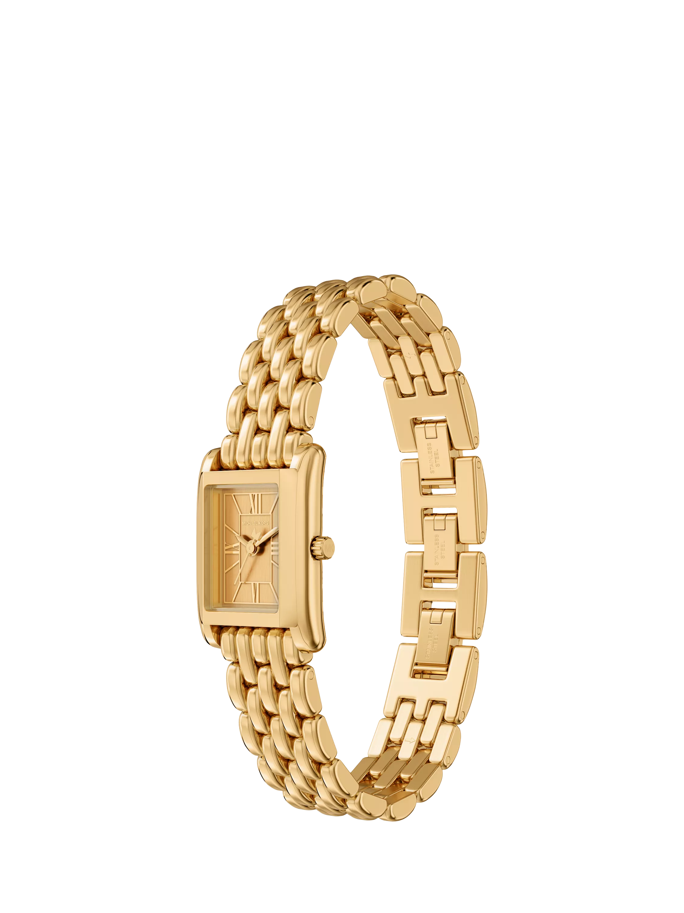 Michael Kors gold-tone Essex Tank watch, UK version