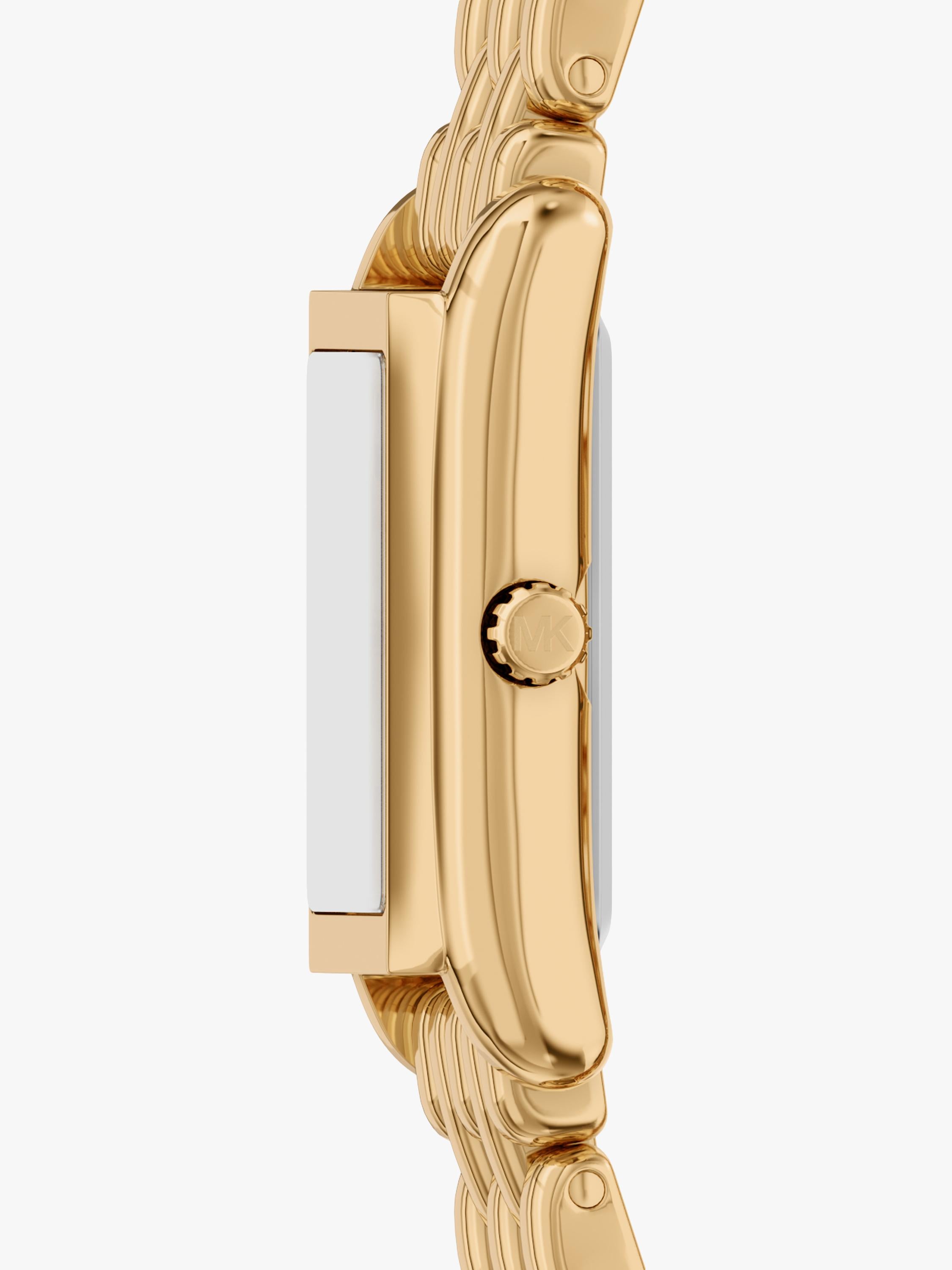Michael Kors gold-tone Essex Tank watch, UK version